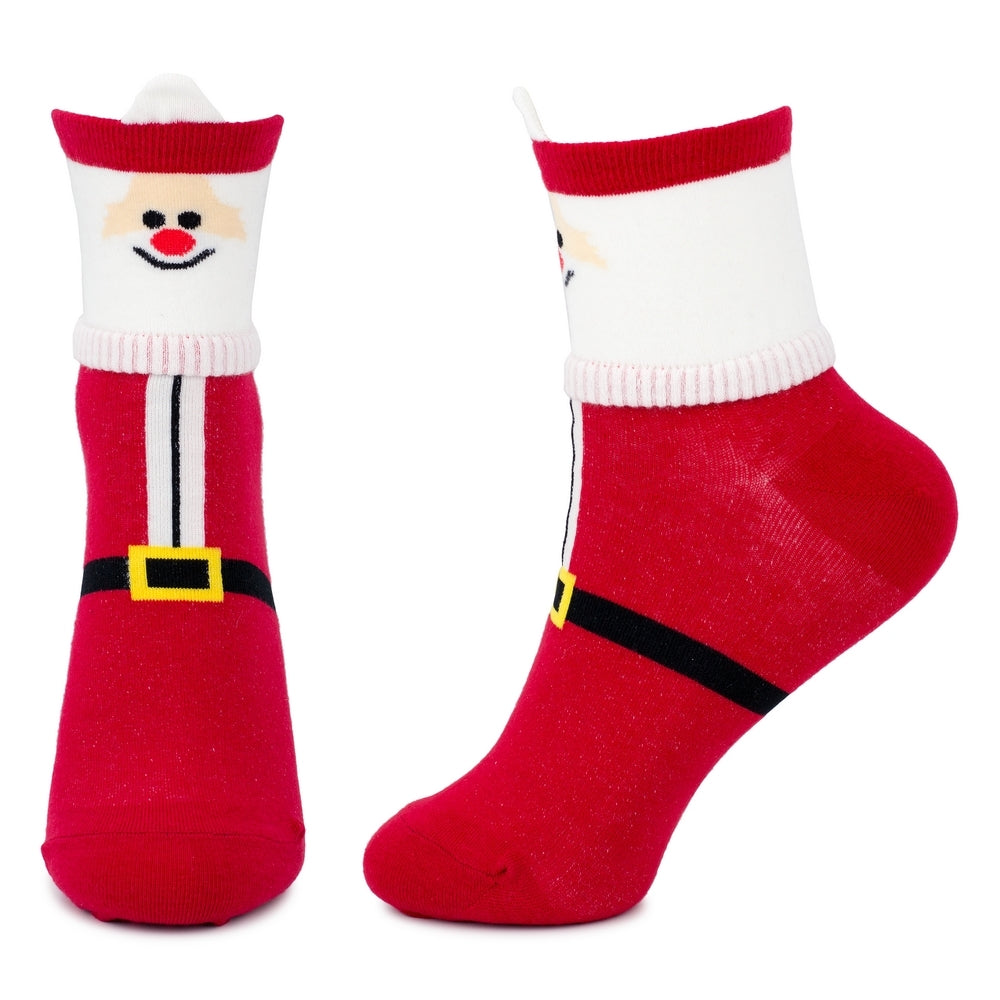 Ladies Santa Claus Socks – Red