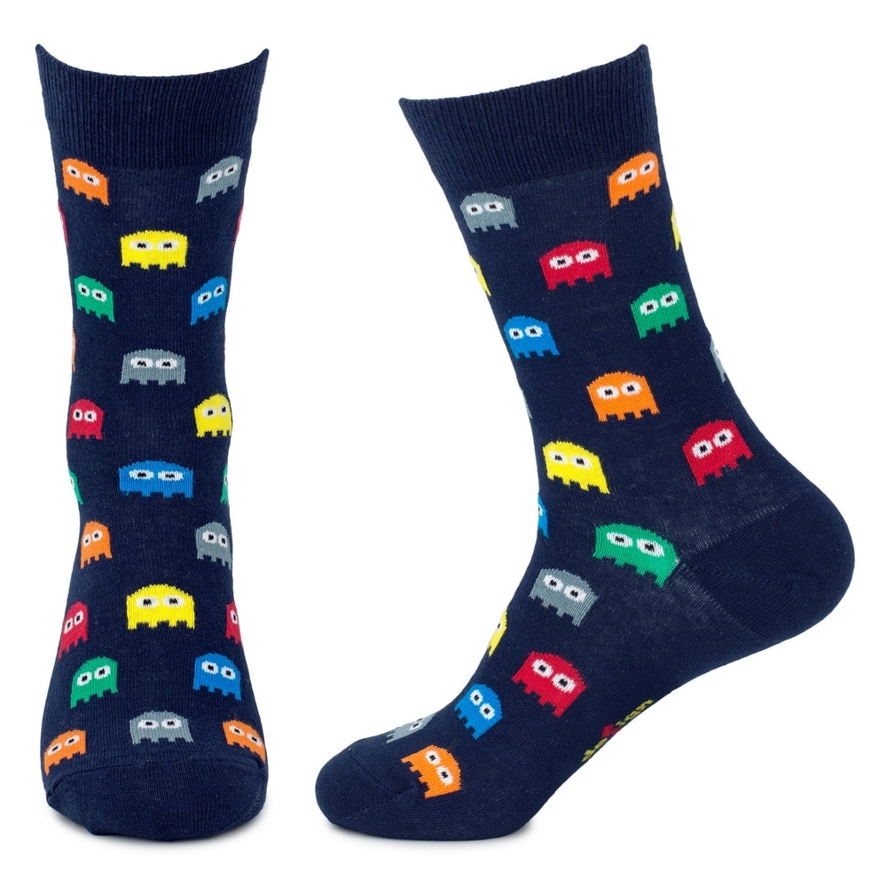 Men's Retro Arcade Ghost Blue Socks