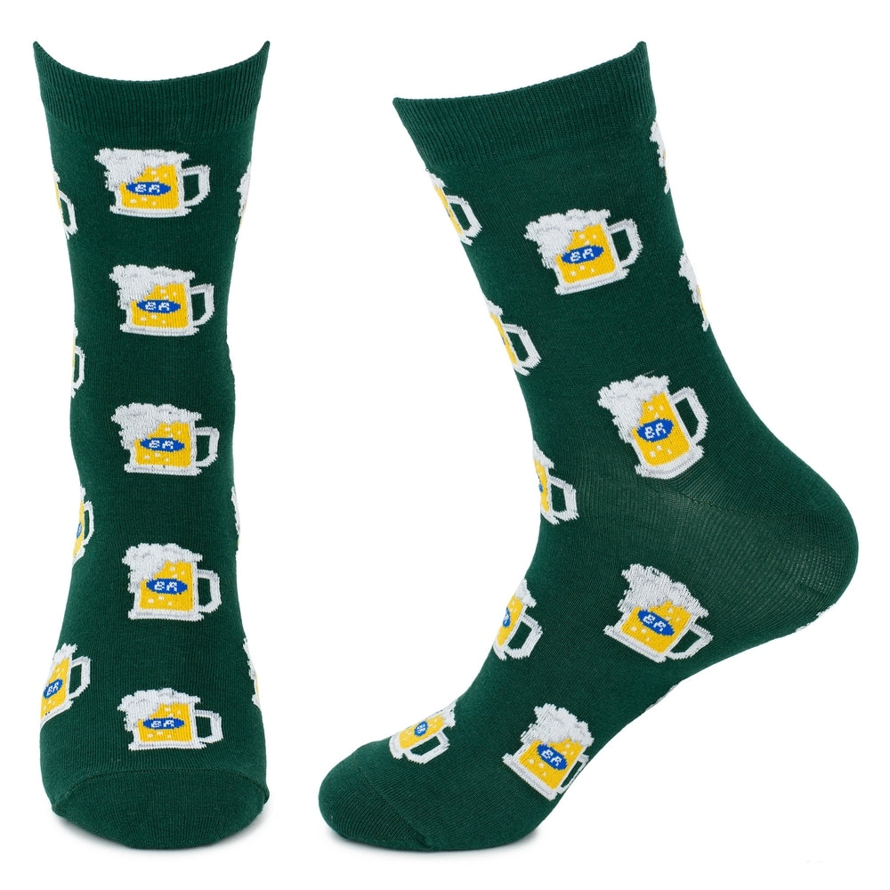 Men's Pint Of Beer Green Socks