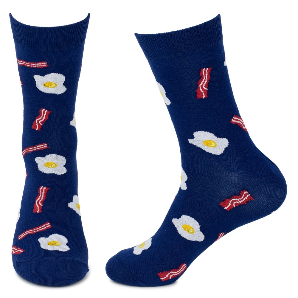Men's Bacon & Eggs Blue Socks
