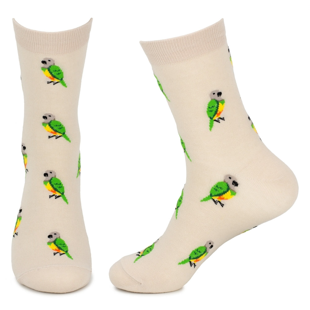 Men's Parrot Flock Beige Socks