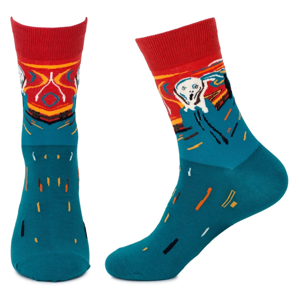 Men's Munch The Scream Green Socks
