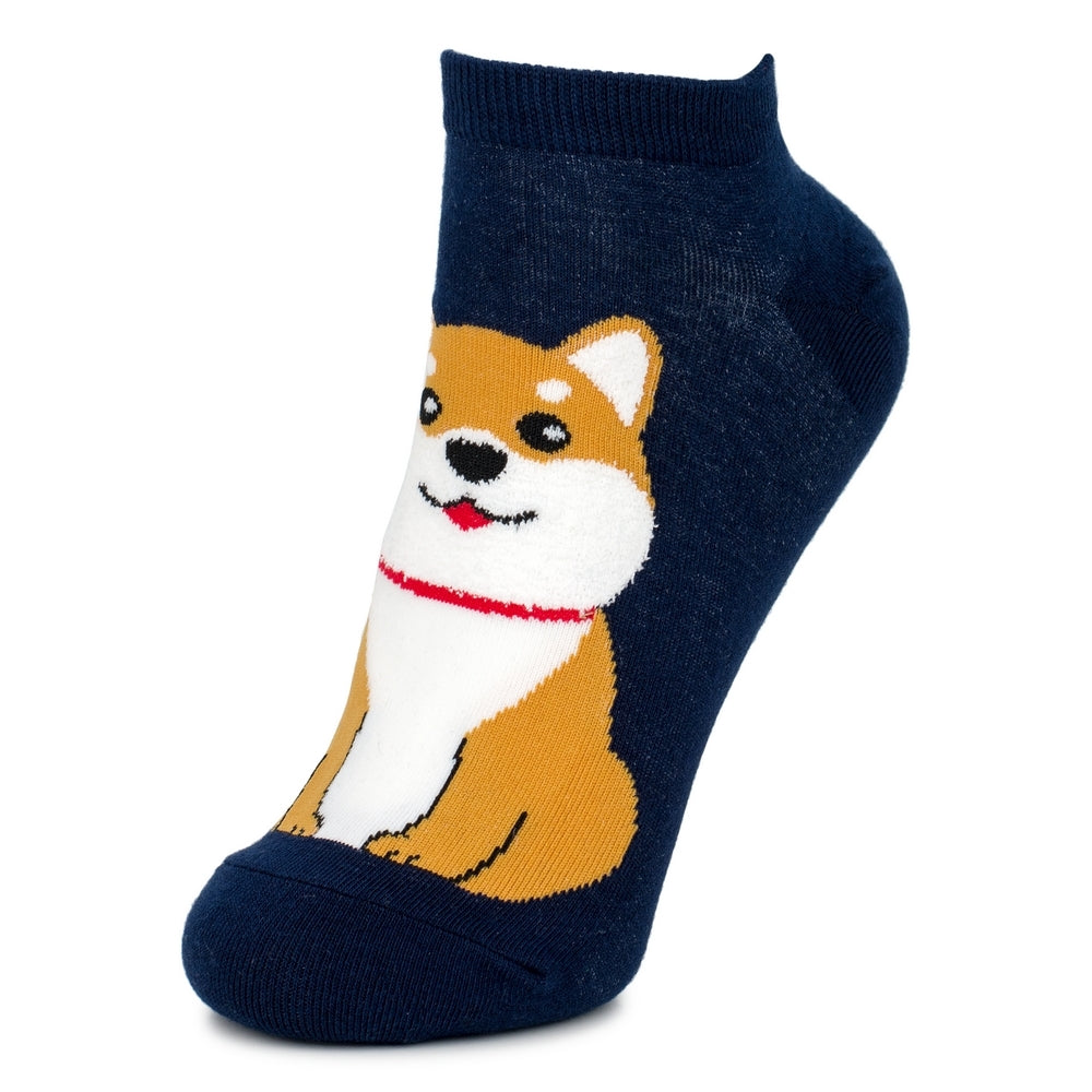Ladies Ankle Corgi Navy Socks