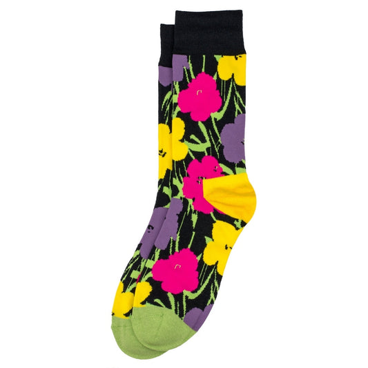 Ladies Andy Warhol Inspired- Flower 73 Multicoloured Socks