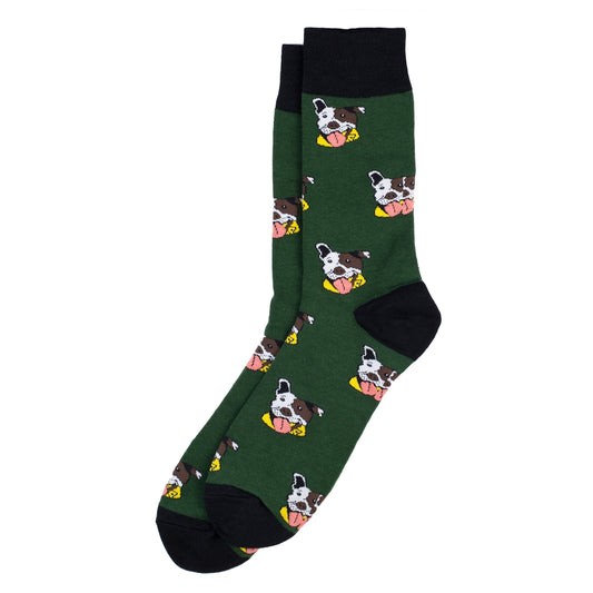 Gents Loyal Pooch Green Socks