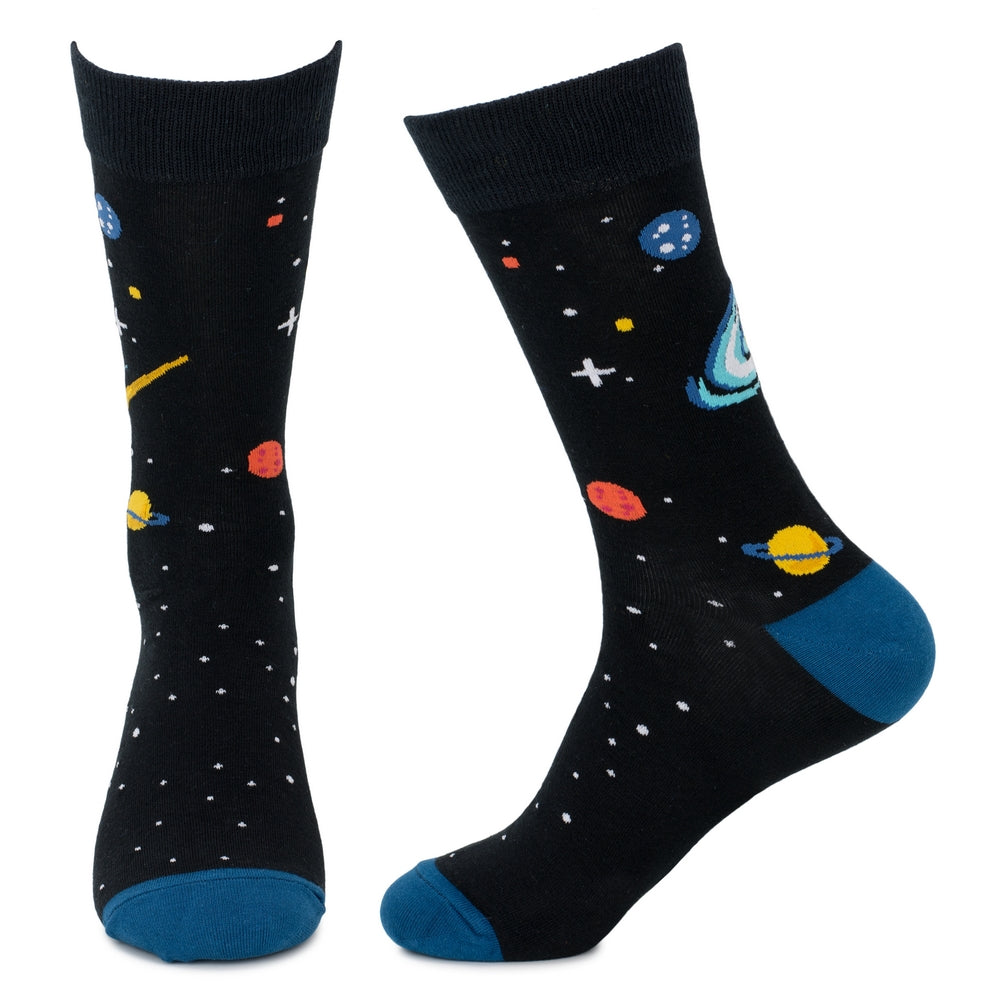 Men's Outer Space Black Socks