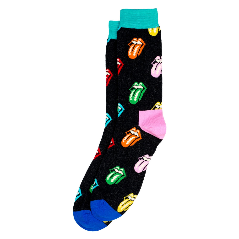 Gents Hot Lips Logo Black Socks