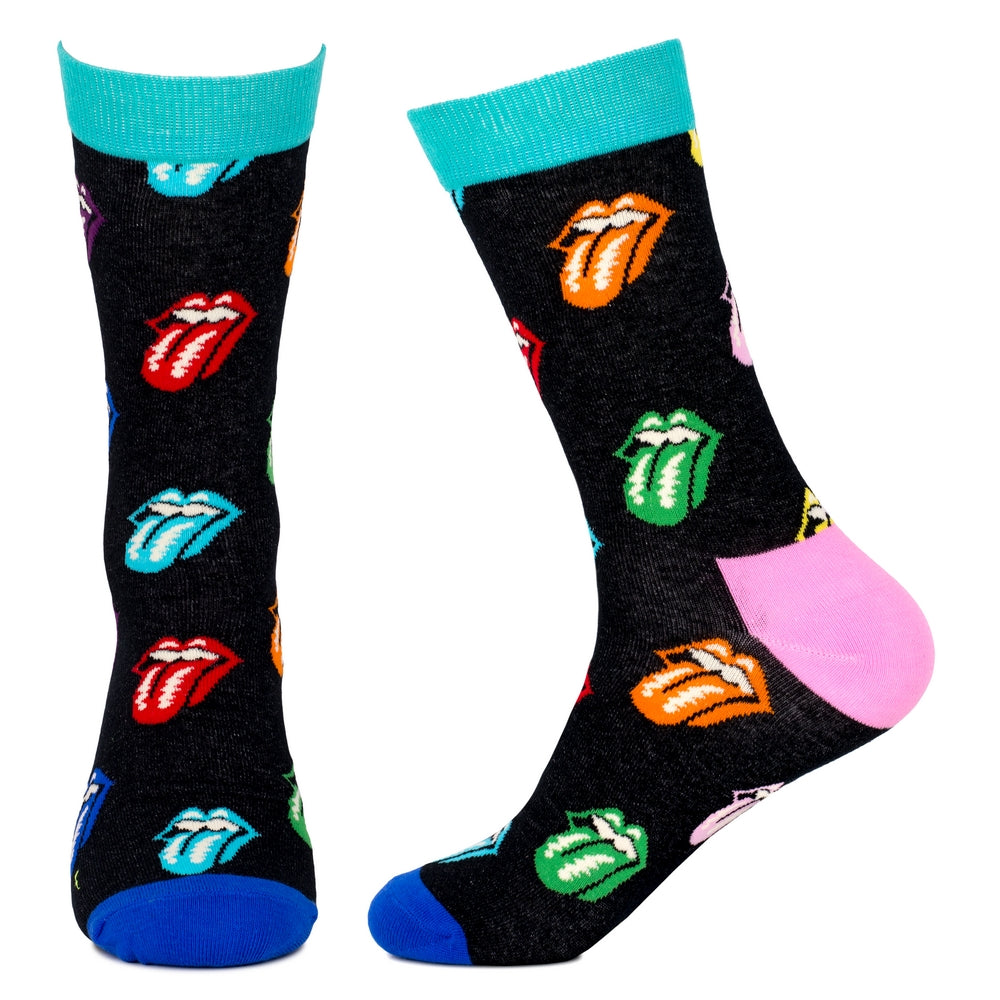 Men's Hot Lips Logo Black Socks