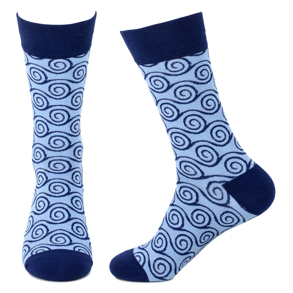 Men's Japanese Rolling Wave Blue Socks