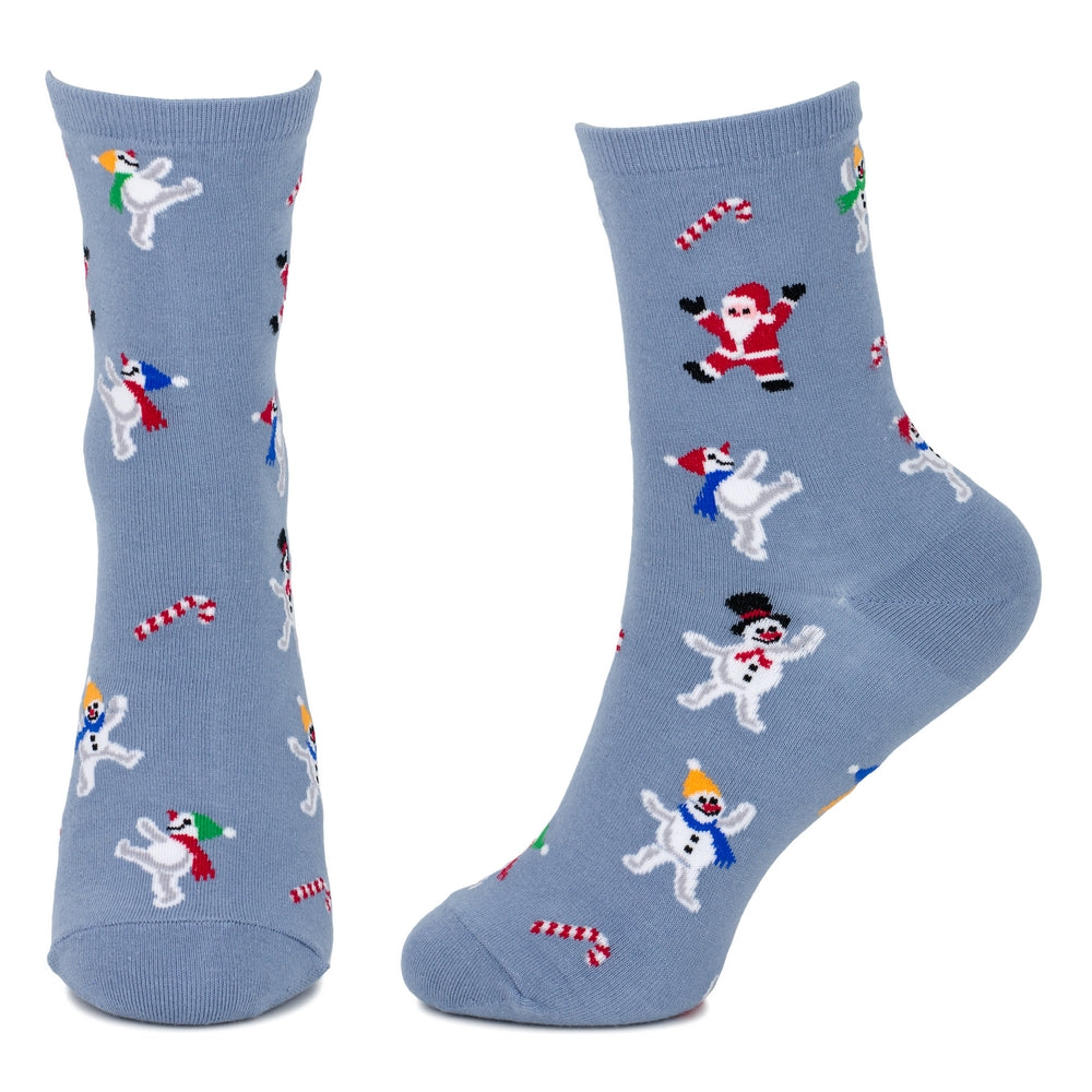 Ladies Christmas Party Socks – Blue