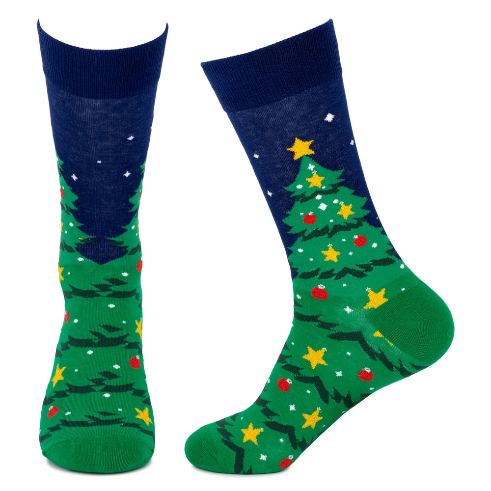 Men's Christmas Tree Socks – Navy Blue