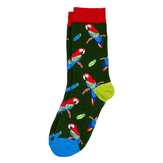 Ladies Parrot Flock Green Socks
