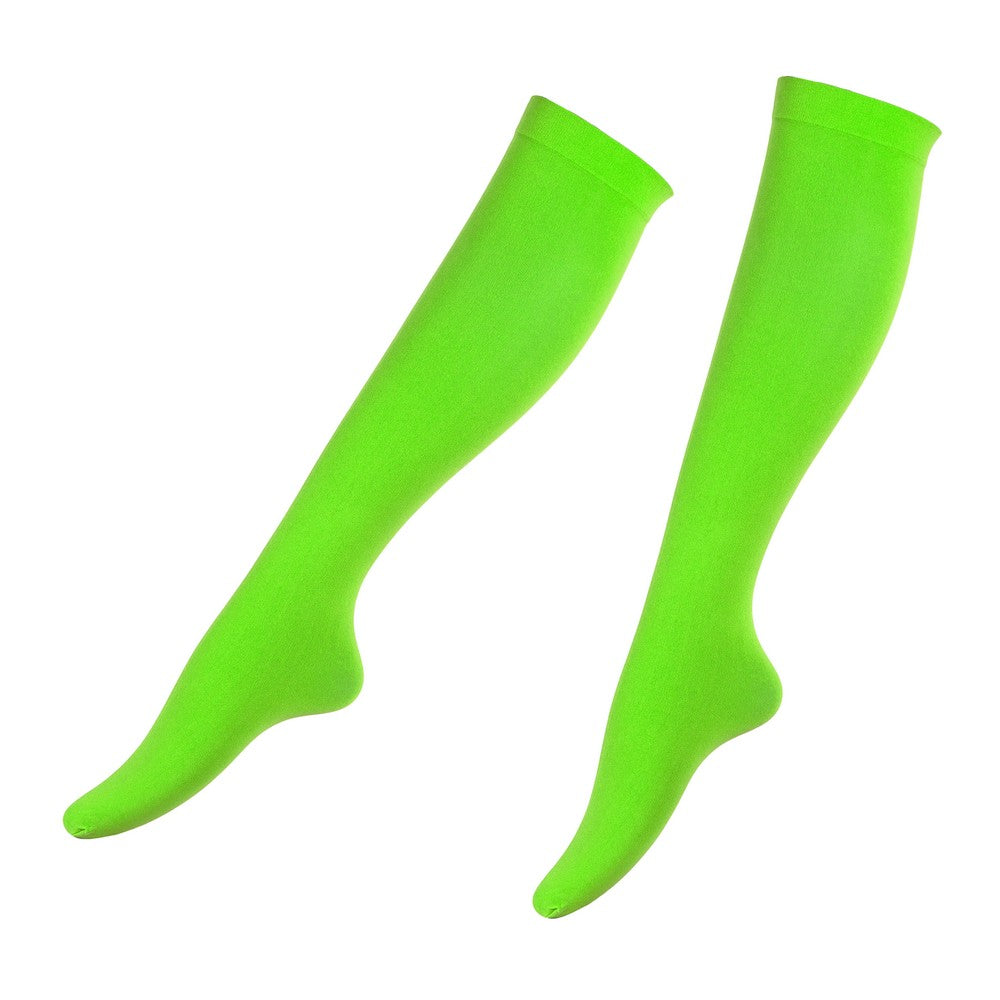 Ladies mary quant inspired over knee green socks made of Nylon