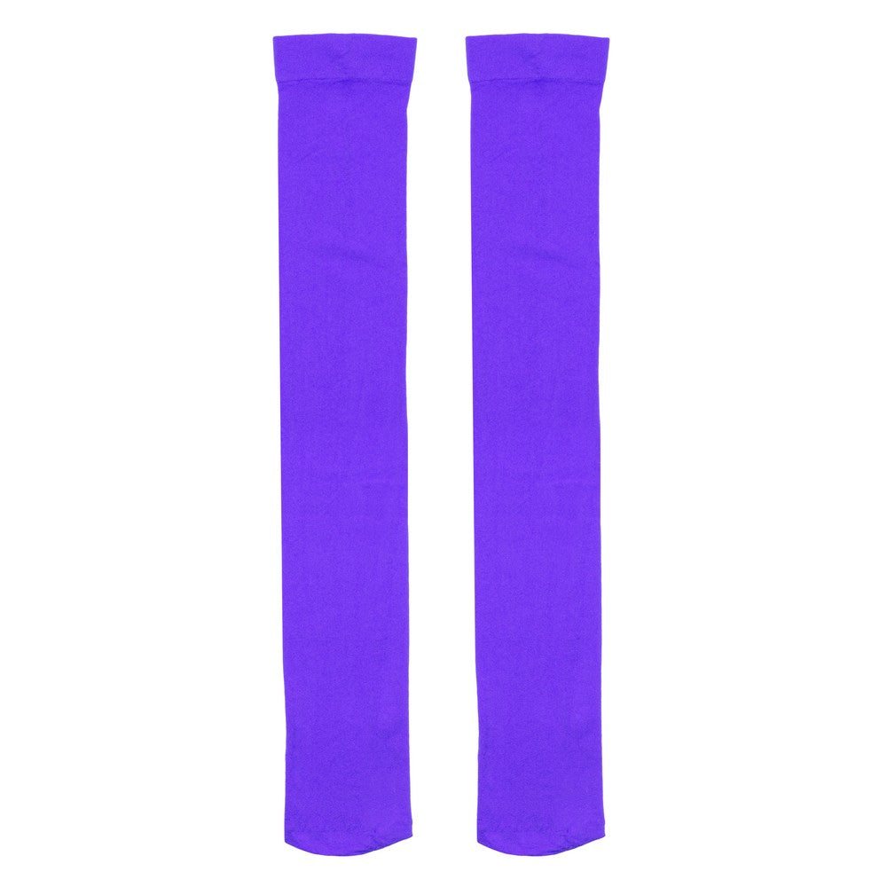 Ladies Mary Quant Inspired Over Knee Purple Socks