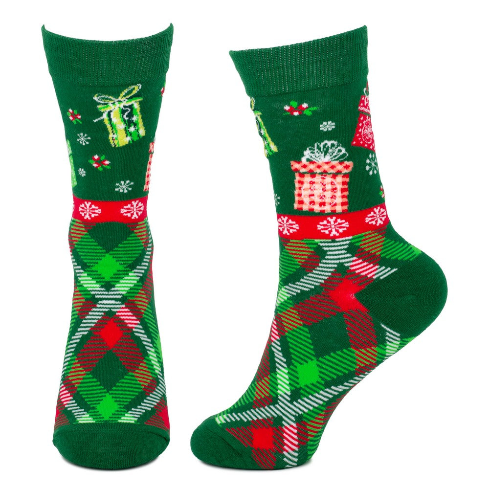 Ladies Tartan Presents Socks – Green