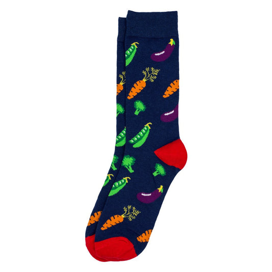 Men's Vegetables Navy Blue Socks
