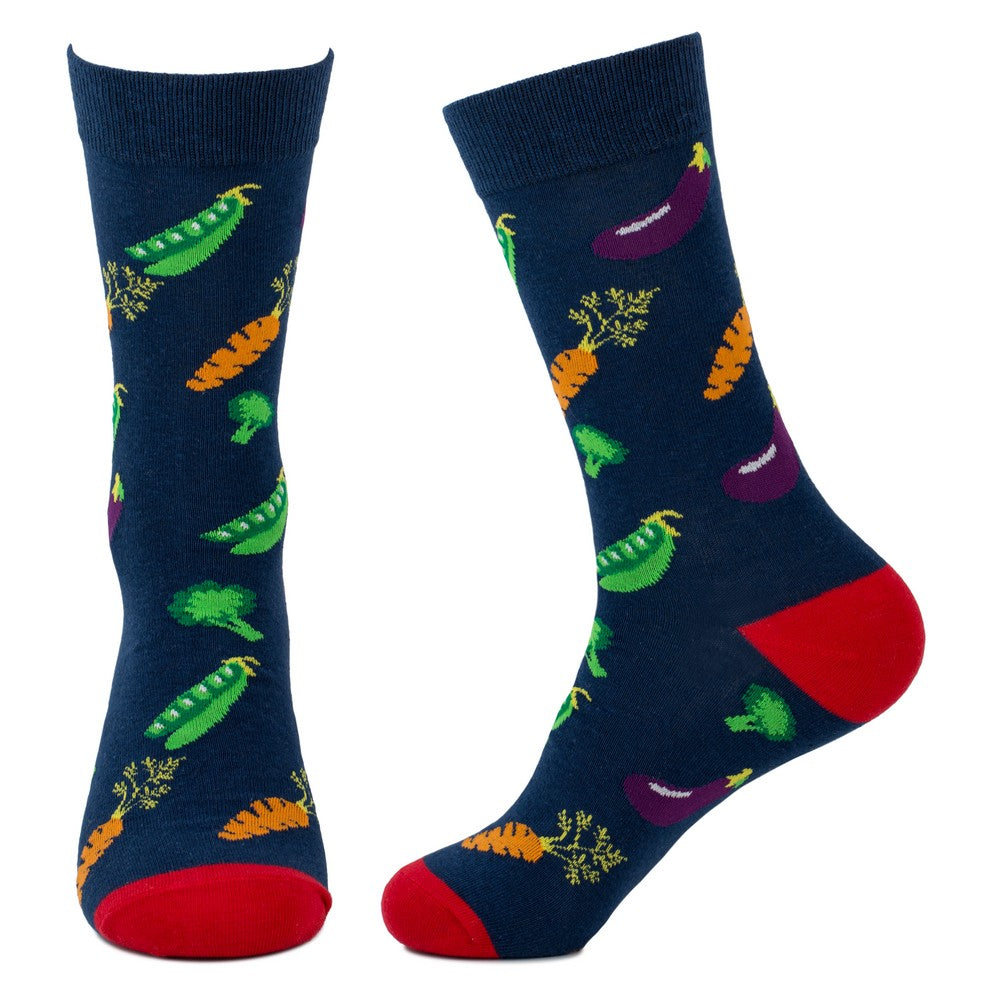 Men's Vegetables Navy Blue Socks