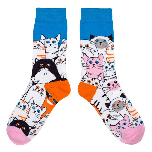 Ladies Cats Galore Multicoloured Socks