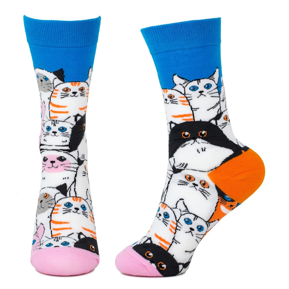 Ladies Cats Galore Multicoloured Socks