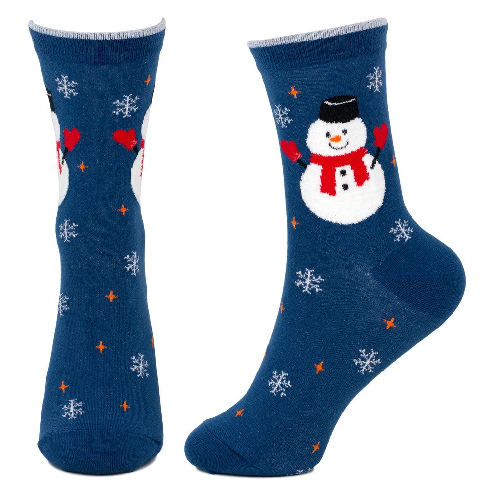 Ladies Classic Snowman Christmas Socks