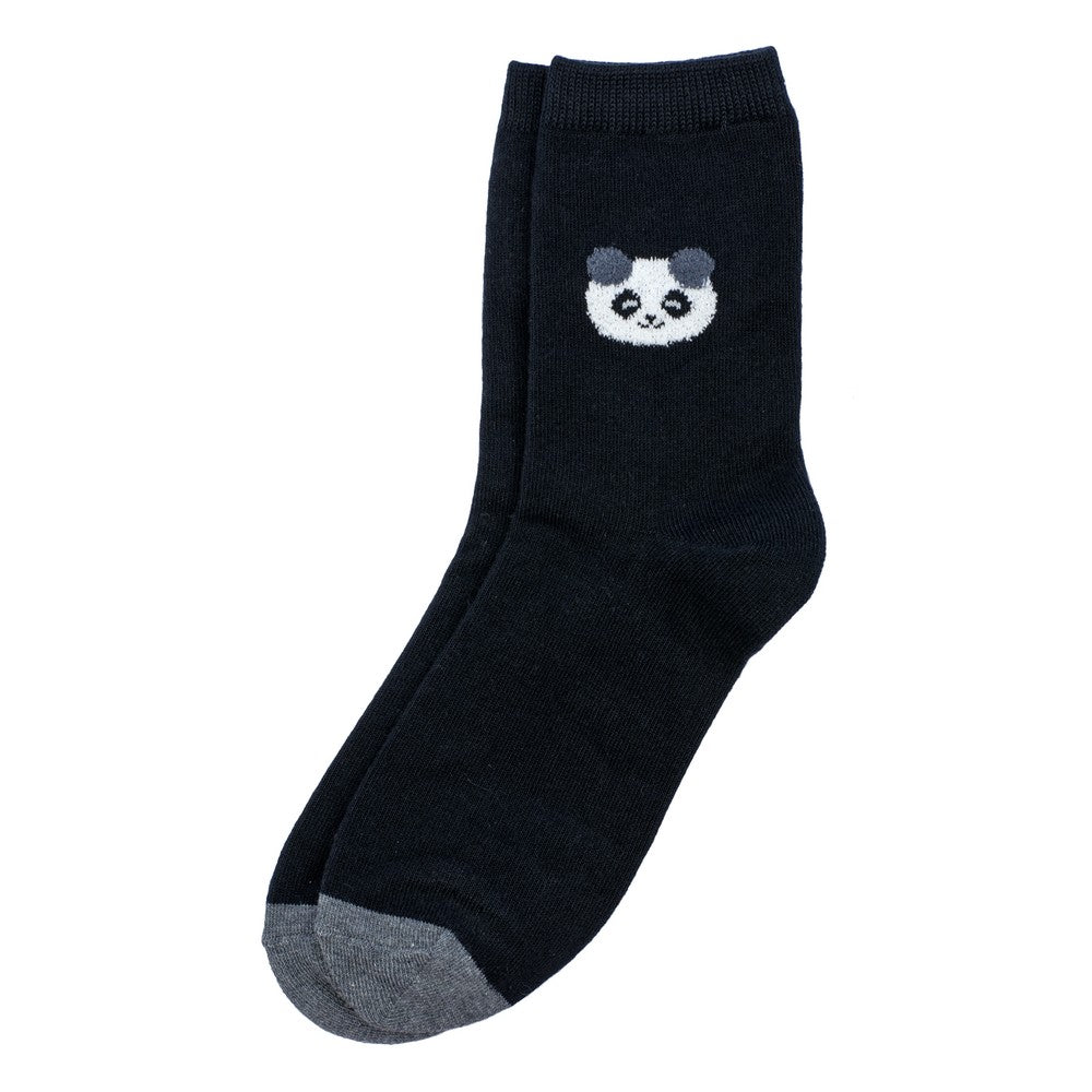 Ladies cute panda black socks made of Cotton & Spandex