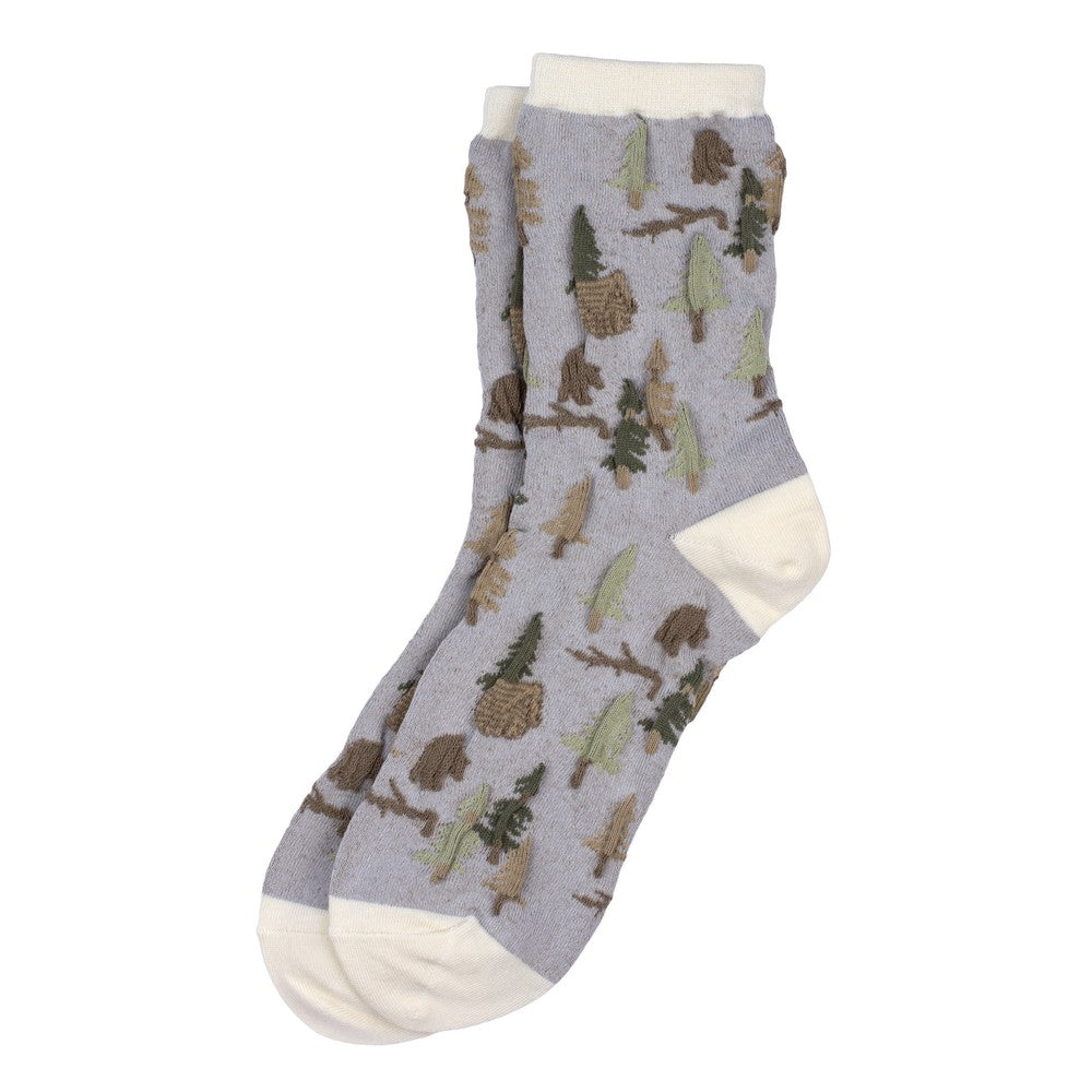 Ladies nordic bear brown socks made of Cotton & Spandex