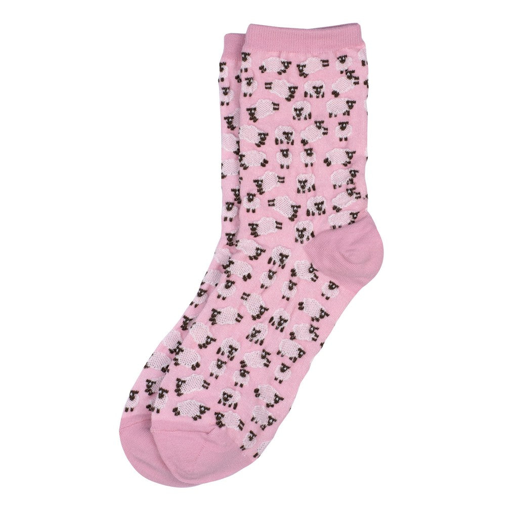 Ladies sheep flock pink socks made of Cotton & Spandex