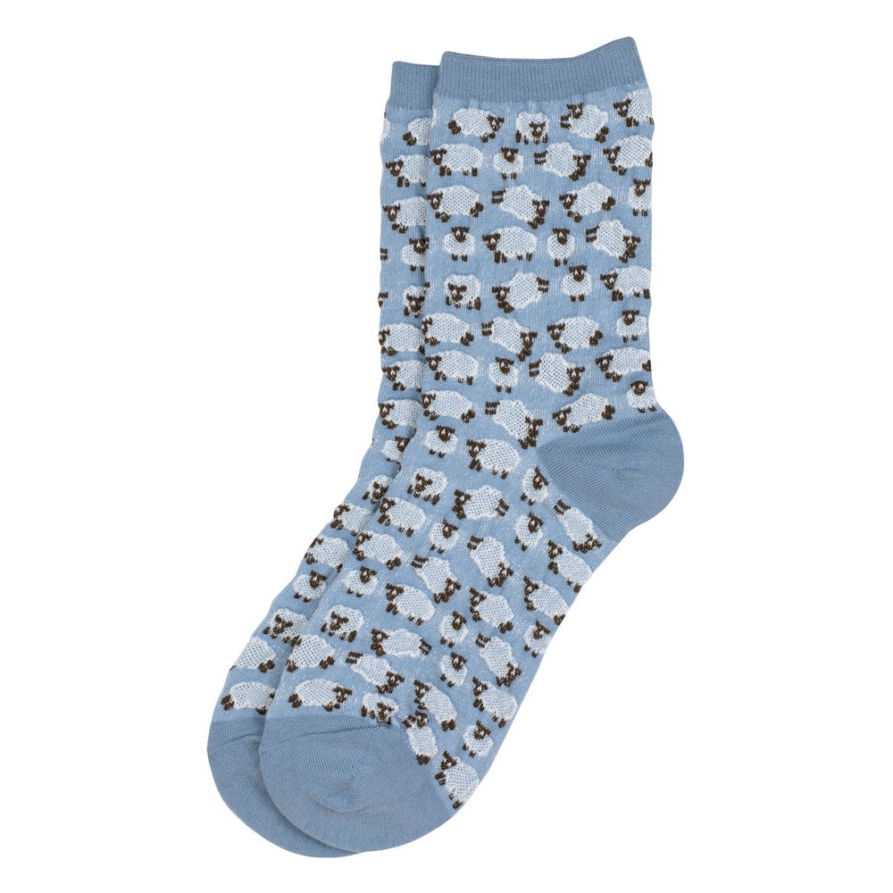 Ladies sheep flock blue socks made of Cotton & Spandex