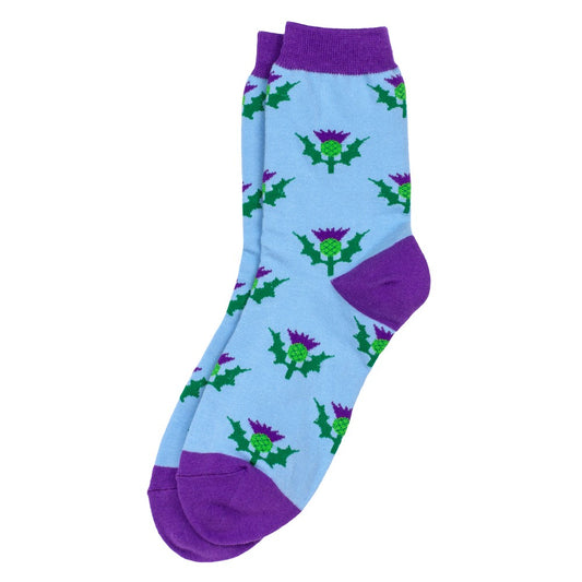 Ladies thistle purple socks made of Cotton & Spandex