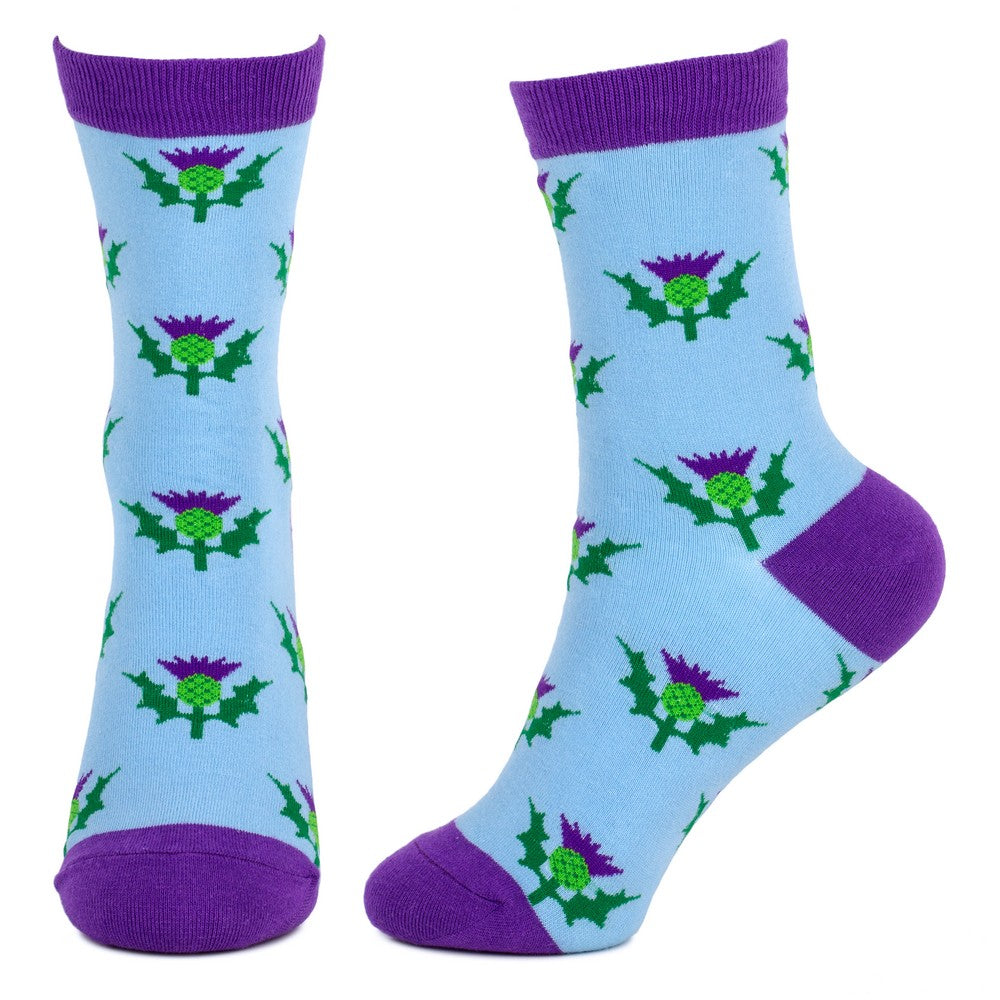 Ladies Thistle Purple Socks