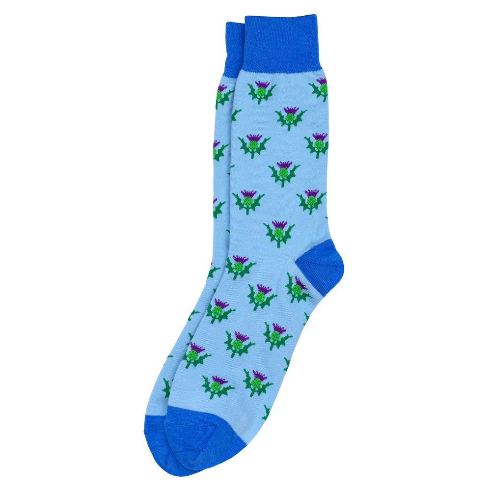 Gents thistle blue socks made of Cotton & Spandex