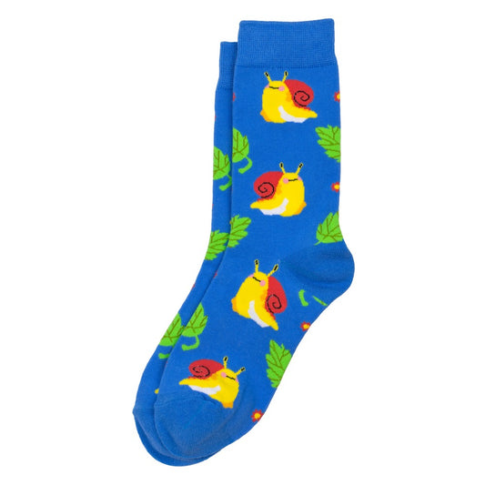 Ladies snail’s pace blue socks made of Cotton & Spandex