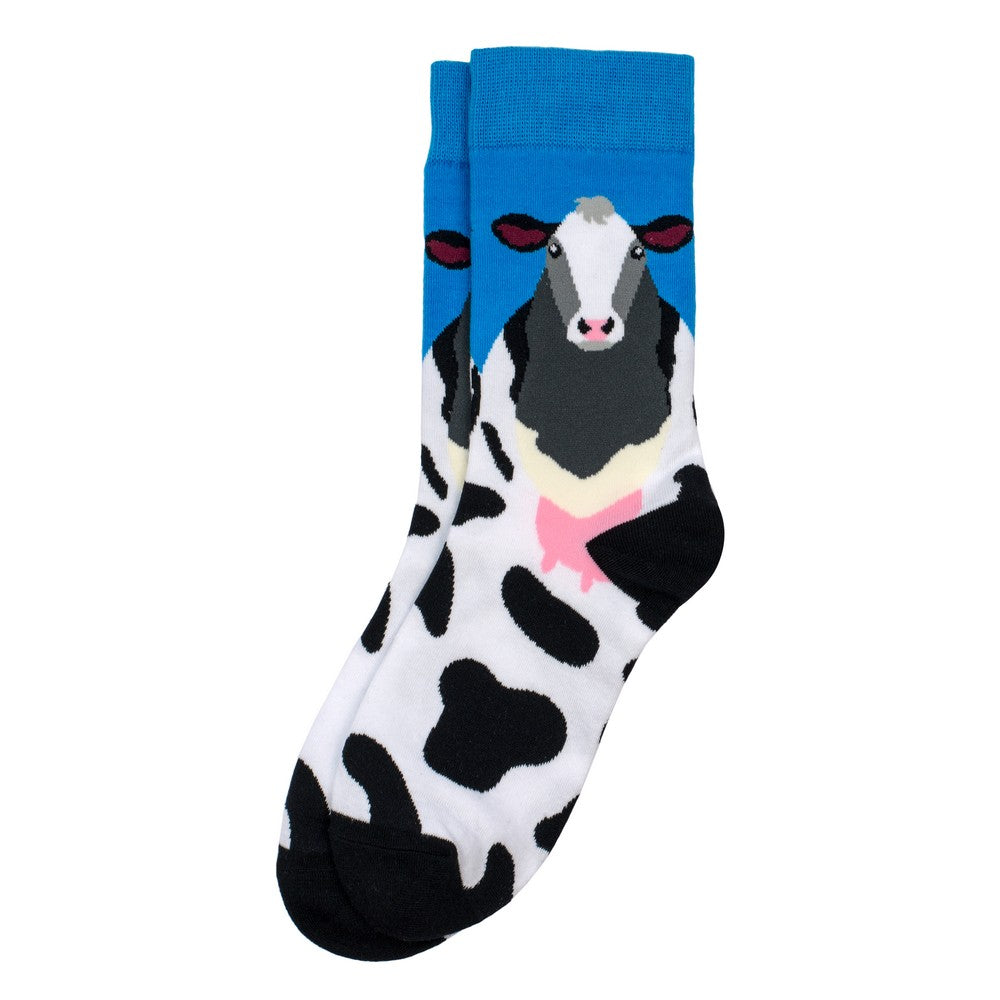 Ladies friesian cow blue socks made of Cotton & Spandex