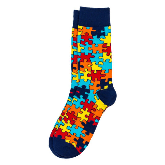 Ladies jigsaw puzzle socks made of Cotton & Spandex