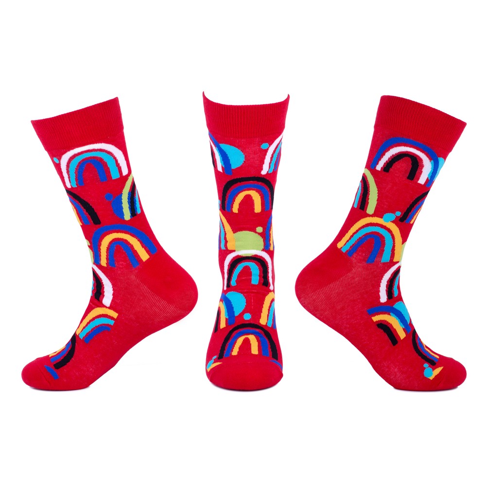 Men's Rainbow Red Socks