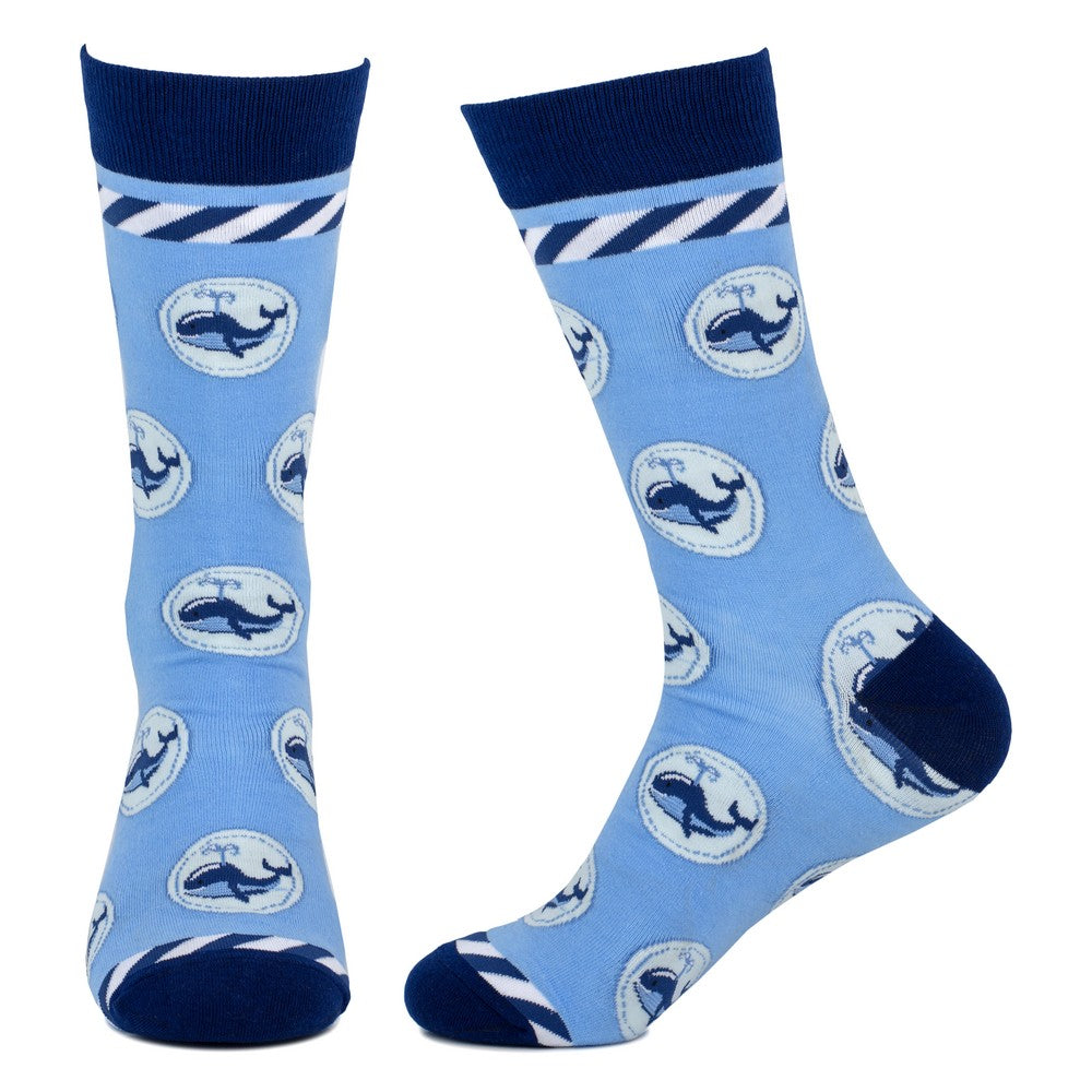 Men's Whale Blue Socks