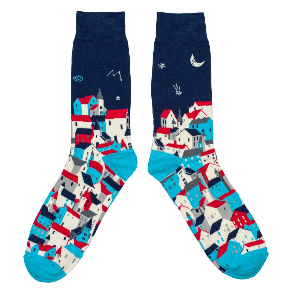 Gents Town By Night Blue Socks
