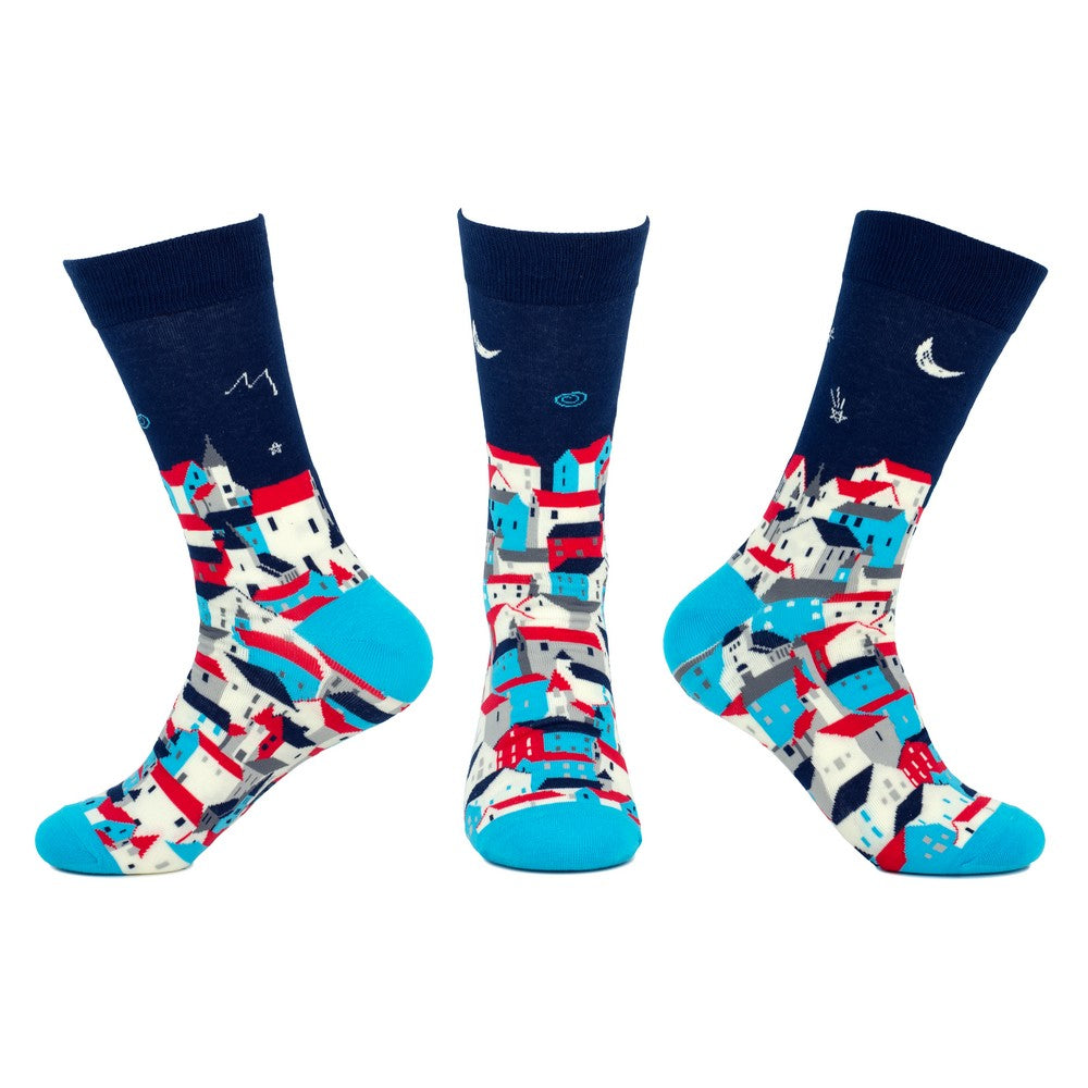 Men's Town By Night Blue Socks