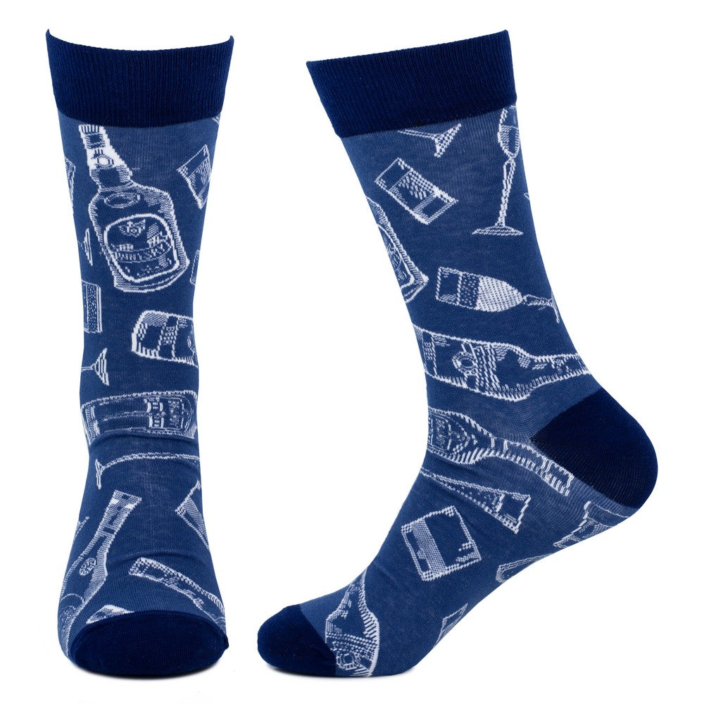 Men's Wine Cellar Navy Blue Socks