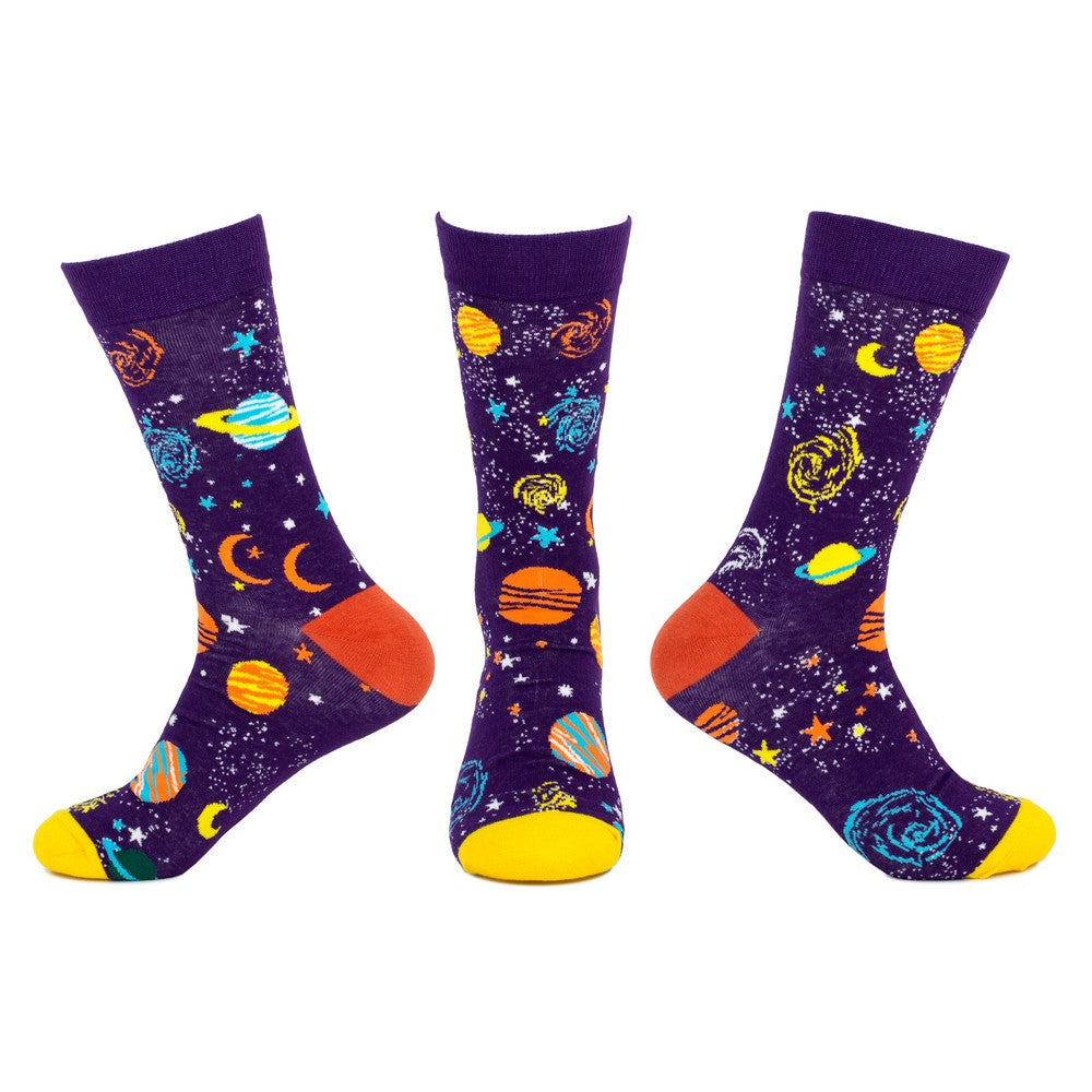 Men's Solar System Purple Socks