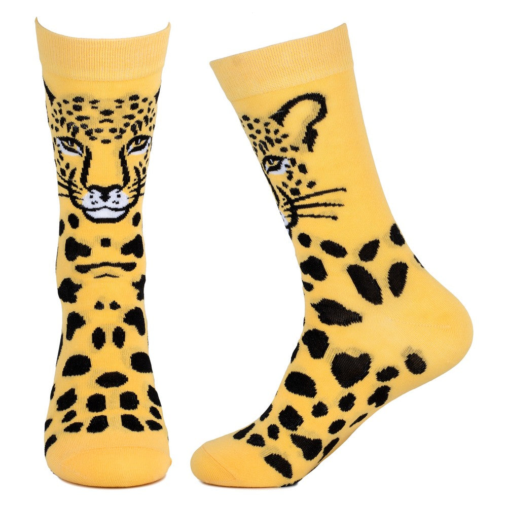 Men's Cheetah Yellow Socks