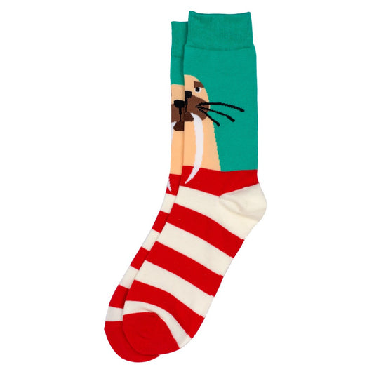 Gents walrus stripe multicoloured socks made of Cotton & Spandex