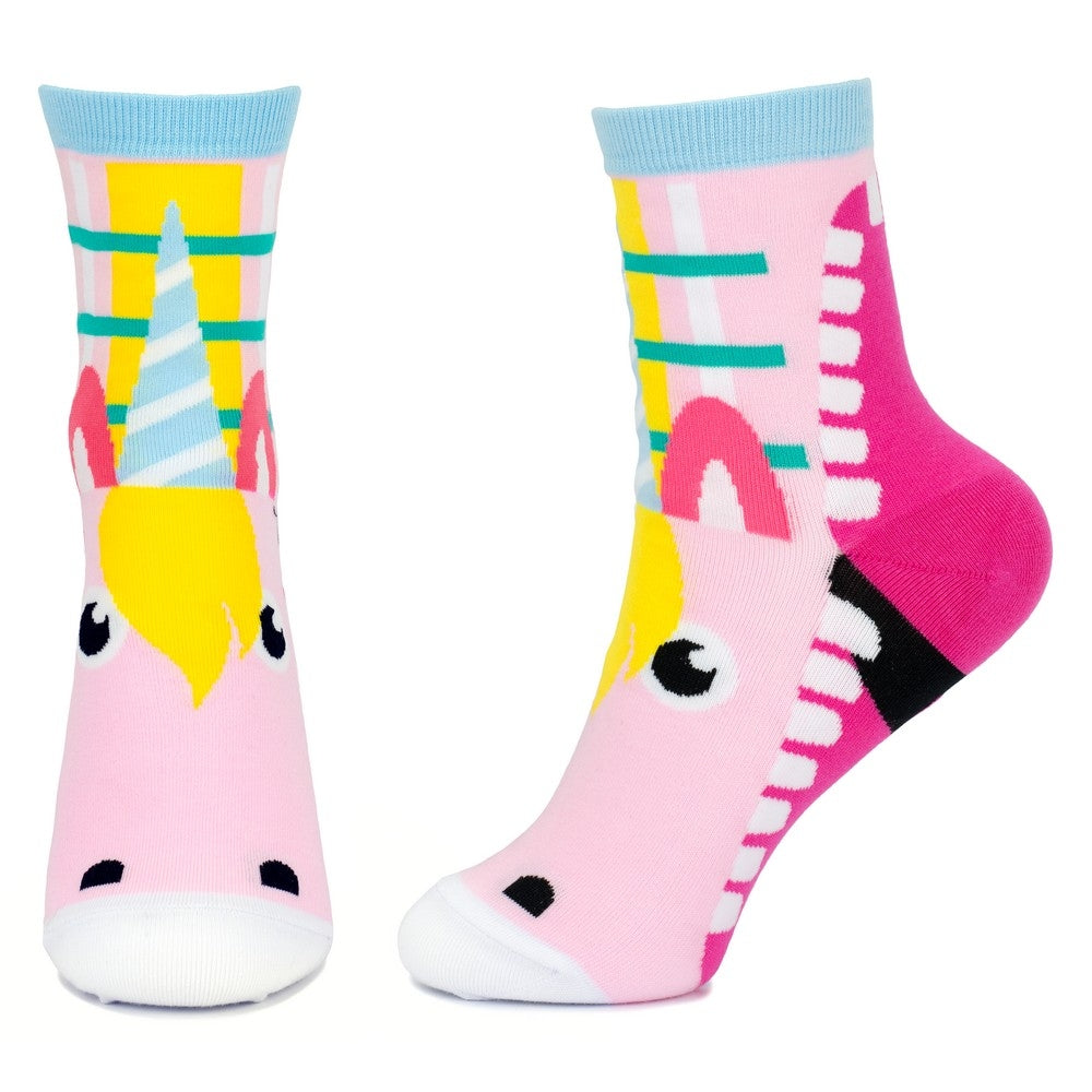 Ladies Fairytale Creatures Unicorn Pink Socks