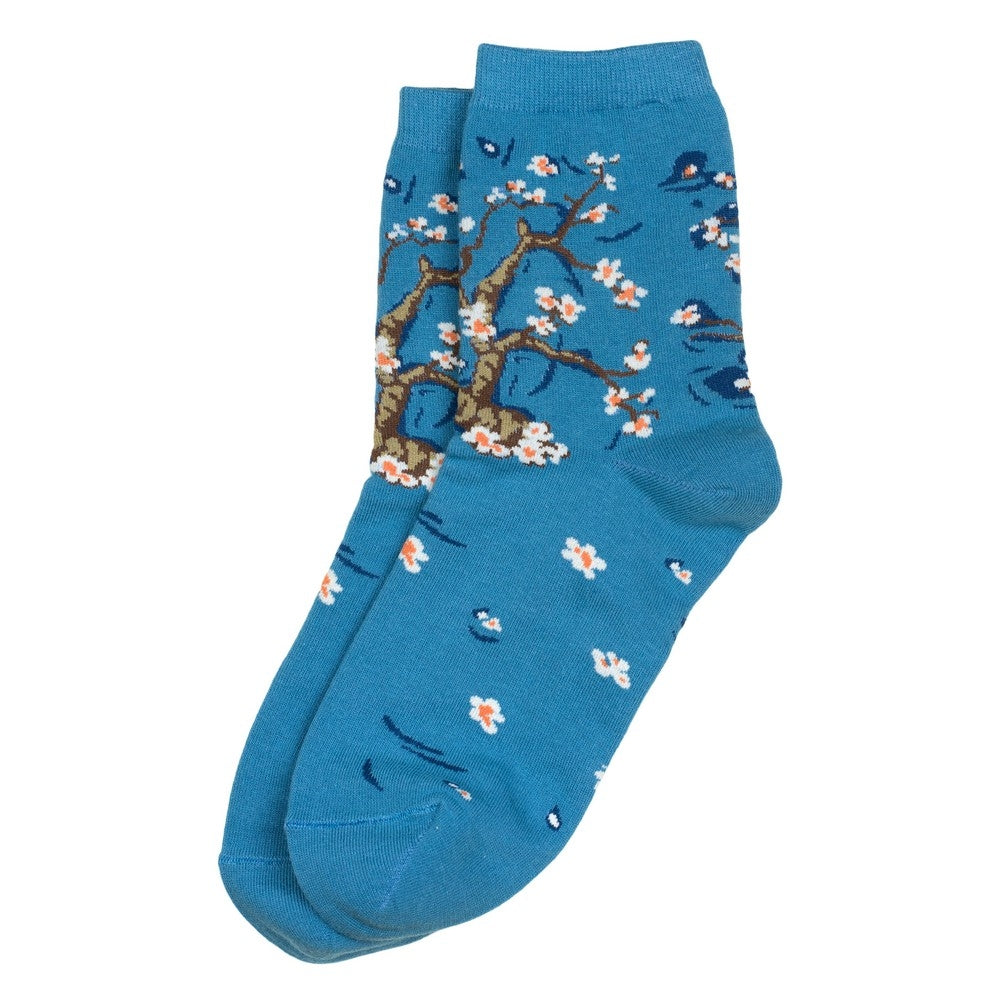 Ladies Van Gogh Almond Blossom Blue Socks