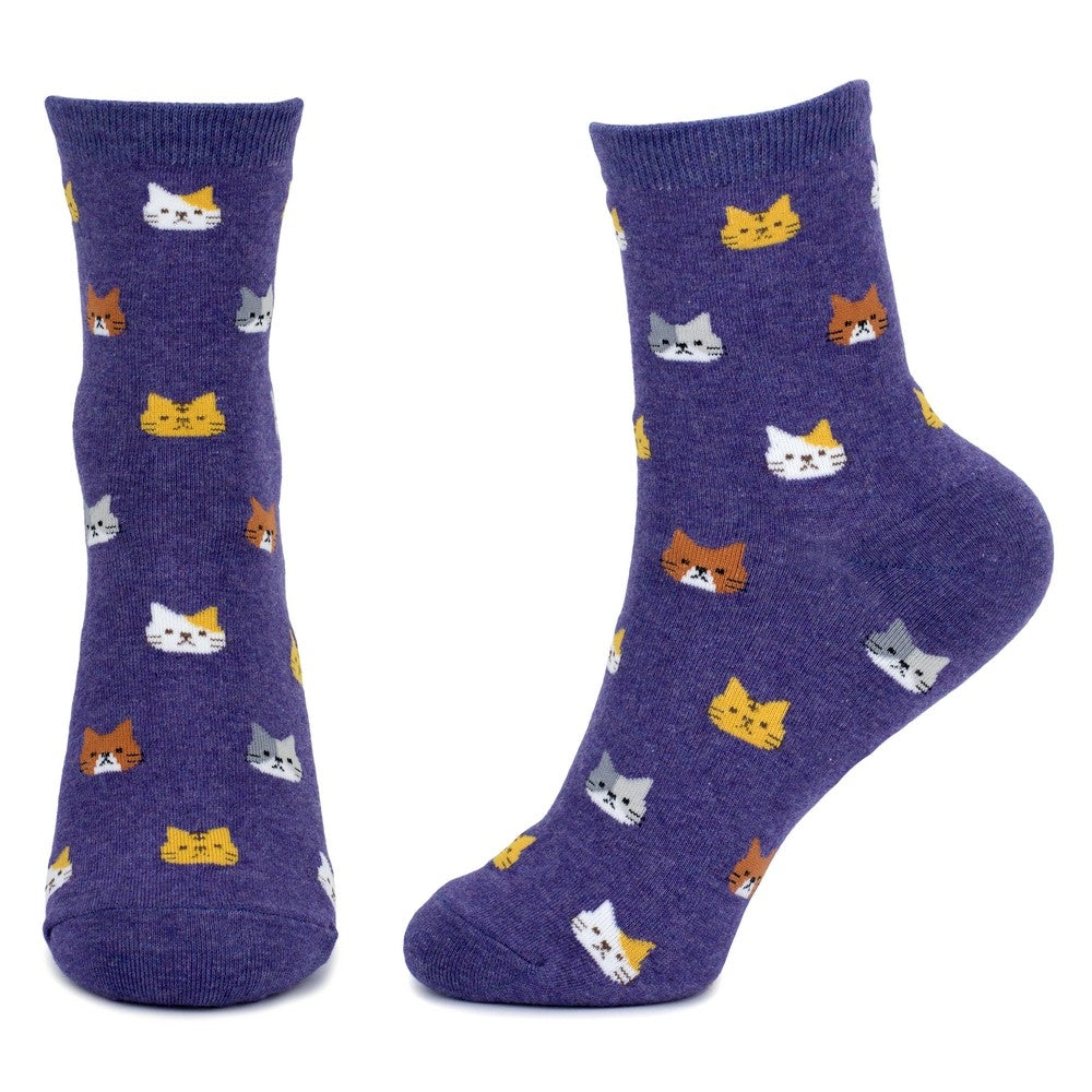 Ladies Dream Cat Purple Socks