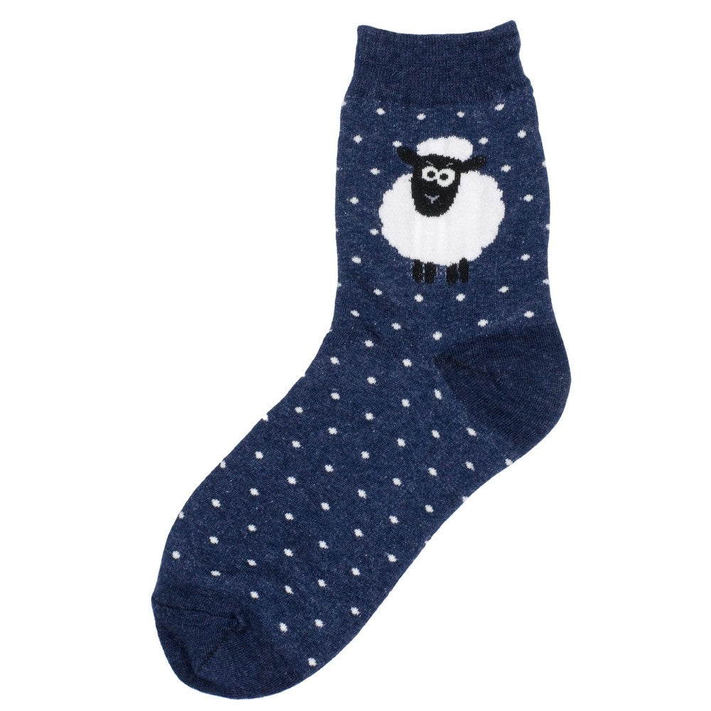 Ladies Feeling Sheepish Blue Socks