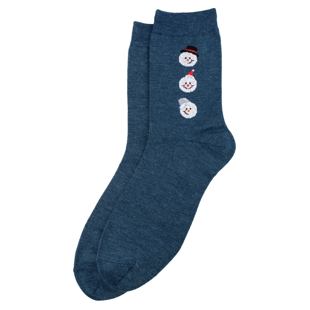 Men's Triple Snowman Socks – Navy