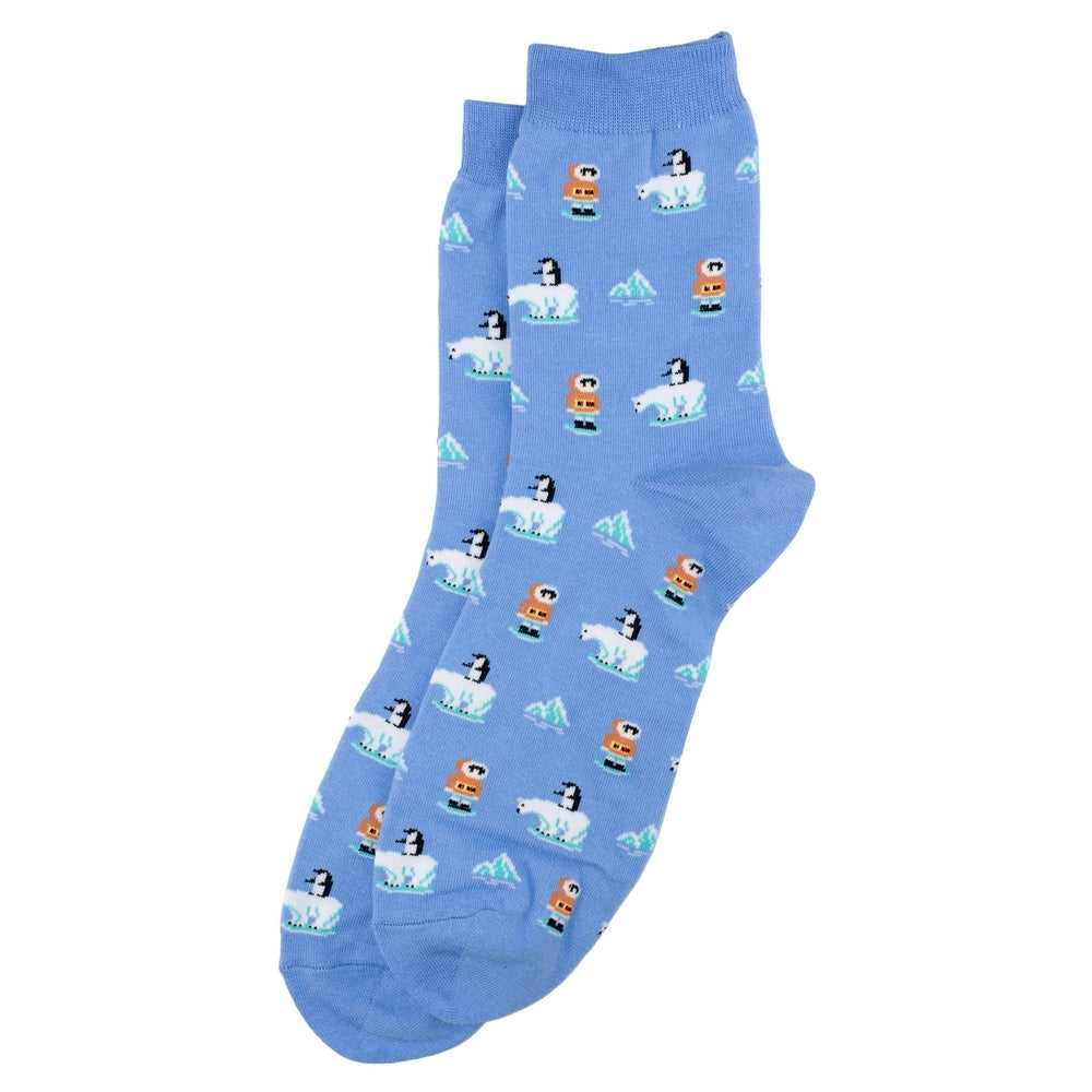 Men's Inuit-Inspired Christmas Socks – Blue