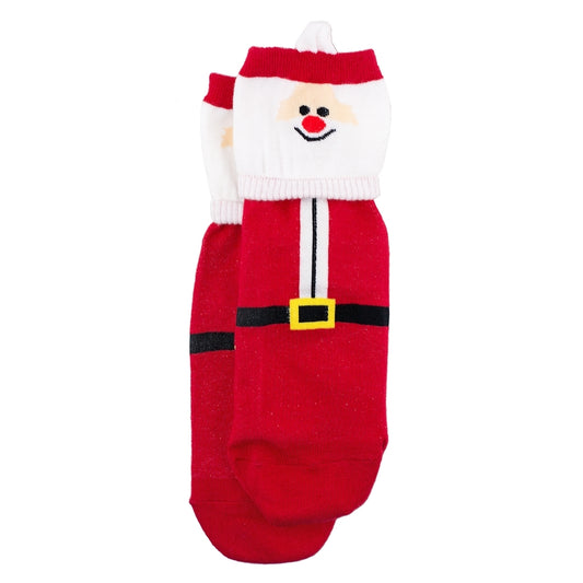 Ladies Santa Claus Socks – Red