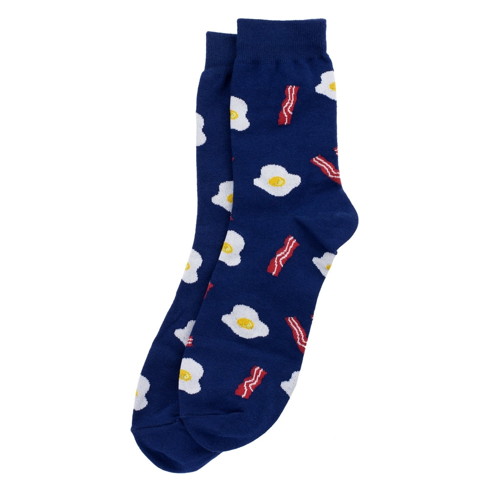 Gents Bacon & Eggs Blue Socks